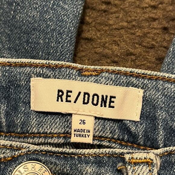 Re/Done 70’s Straight Jeans In Deep Azure - Picture 6 of 9